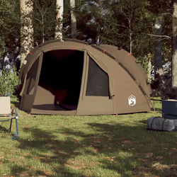 vidaXL Fishing Tent 4-Person Lightweight Tent Camping Tent Olive Waterproof - Olive green