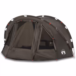vidaXL Fishing Tent 4-Person Lightweight Tent Camping Tent Olive Waterproof - Brown
