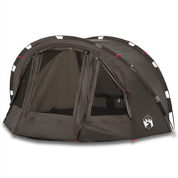 vidaXL Fishing Tent 4-Person Lightweight Tent Camping Tent Olive Waterproof - Brown