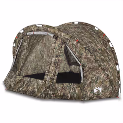 vidaXL Fishing Tent 4-Person Lightweight Tent Camping Tent Olive Waterproof - Camouflage