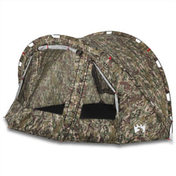 vidaXL Fishing Tent 4-Person Lightweight Tent Camping Tent Olive Waterproof - Camouflage
