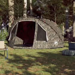 vidaXL Fishing Tent 4-Person Lightweight Tent Camping Tent Olive Waterproof - Camouflage