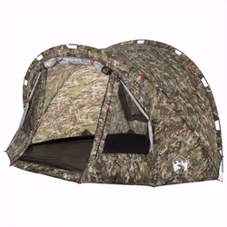 vidaXL Fishing Tent 4-Person Lightweight Tent Camping Tent Olive Waterproof - Camouflage - Additional view 4