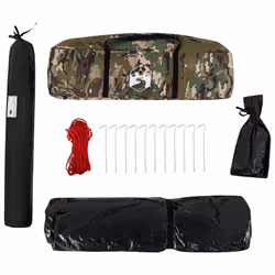 vidaXL Fishing Tent 5-Person Lightweight Tent Camping Tent Olive Waterproof - Camouflage - Additional view 9