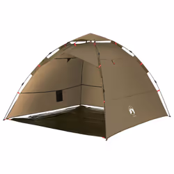 vidaXL Fishing Tent 4-Person Lightweight Camping Tent Camouflage Quick Release - Olive green - Additional view 4