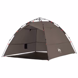 vidaXL Fishing Tent 4-Person Lightweight Camping Tent Camouflage Quick Release - Brown - Additional view 4