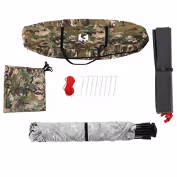 vidaXL Fishing Tent 4-Person Lightweight Camping Tent Camouflage Quick Release - Camouflage - Additional view 8