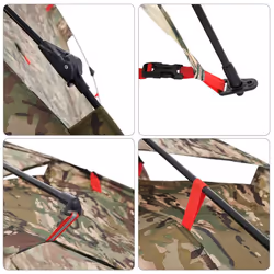 vidaXL Fishing Tent 4-Person Lightweight Camping Tent Camouflage Quick Release - Camouflage - Additional view 9