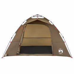 vidaXL Fishing Tent 4-Person Lightweight Camping Tent Camouflage Quick Release - Olive green - Additional view 5