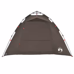 vidaXL Fishing Tent 4-Person Camping Tent Lightweight Tent Brown Quick Release - Additional view 4