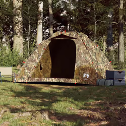 vidaXL Fishing Tent 4-Person Lightweight Camping Tent Camouflage Quick Release - Camouflage - Additional view 2