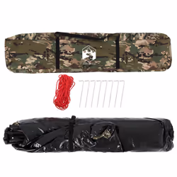 vidaXL Fishing Tent 4-Person Lightweight Camping Tent Camouflage Quick Release - Camouflage - Additional view 8