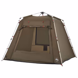 vidaXL Fishing Tent 4-Person Lightweight Camping Tent Camouflage Quick Release - Olive green - Additional view 5
