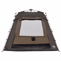 vidaXL Fishing Tent 4-Person Lightweight Camping Tent Camouflage Quick Release - Brown - Additional view 8