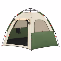 vidaXL Camping Tent Cabin 4-Person Lightweight Dome Tent Blue Quick Release - Green, 260 x 217 x 150 cm - Additional view 4
