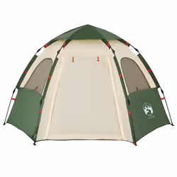vidaXL Camping Tent Cabin 4-Person Lightweight Dome Tent Blue Quick Release - Green, 260 x 217 x 150 cm - Additional view 5