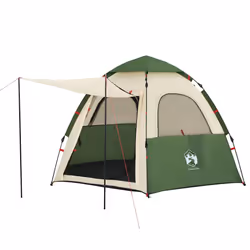 vidaXL Camping Tent Cabin 4-Person Lightweight Dome Tent Blue Quick Release - Green, 260 x 217 x 150 cm - Additional view 7