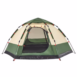 vidaXL Camping Tent Cabin 4-Person Lightweight Dome Tent Blue Quick Release - Green, 273 x 273 x 129 cm - Additional view 5