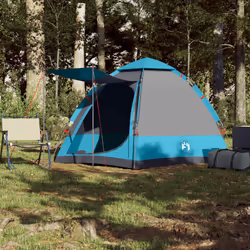 vidaXL Camping Tent Cabin 4-Person Lightweight Dome Tent Blue Quick Release - Blue, 273 x 273 x 129 cm - Additional view 2
