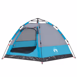 vidaXL Camping Tent Cabin 4-Person Lightweight Dome Tent Blue Quick Release - Blue, 273 x 273 x 129 cm - Additional view 4