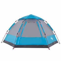 vidaXL Camping Tent Cabin 4-Person Lightweight Dome Tent Blue Quick Release - Blue, 273 x 273 x 129 cm - Additional view 5