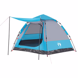 vidaXL Camping Tent Cabin 4-Person Lightweight Dome Tent Blue Quick Release - Blue, 273 x 273 x 129 cm - Additional view 6