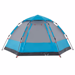 vidaXL Camping Tent Cabin 4-Person Lightweight Dome Tent Blue Quick Release - Blue, 273 x 273 x 129 cm - Additional view 7