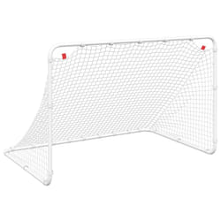 vidaXL Soccer Goal Football Goal Training Football Net Soccer Net White Steel