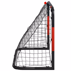 vidaXL Soccer Goal with Net Football Goal Net Soccer Net Red and Black Steel - Additional view 4