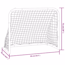 vidaXL Soccer Goal with Net Football Goal Net Soccer Net Red and Black Steel - Additional view 7