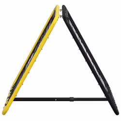 vidaXL Football Rebounder Double Side Adjustable Yellow and Black Steel - Additional view 4