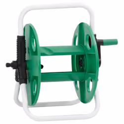 vidaXL Green Hose Reel Cart for 60m 1/2" Hose Free Standing Hose Trolley Steel - 40 x 30 x 41 cm