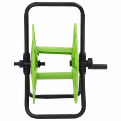 vidaXL Green Hose Reel Cart for 60m 1/2" Hose Free Standing Hose Trolley Steel - 40.5 x 34.5 x 47 cm