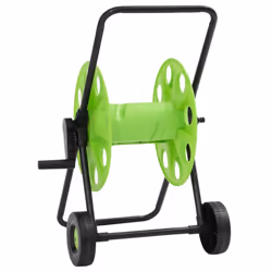 vidaXL Green Hose Reel Cart for 60m 1/2" Hose Free Standing Hose Trolley Steel - 46 x 50 x 66 cm - Additional view 4