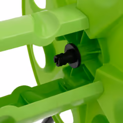 vidaXL Green Hose Reel Cart for 60m 1/2" Hose Free Standing Hose Trolley Steel - 46 x 50 x 66 cm - Additional view 6