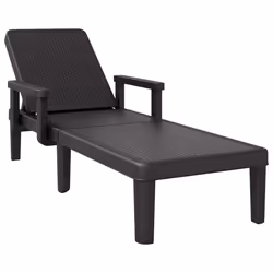 VidaXL 4008100, Lounge, Padded seat, Polypropylene (PP), Black, 160 kg, 1555 mm