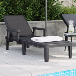 VidaXL 4008100 outdoor chair Lounge Padded seat Polypropylene (PP) Black