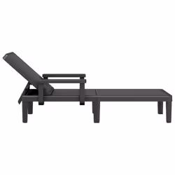 VidaXL 4008100 outdoor chair Lounge Padded seat Polypropylene (PP) Black - Additional view 5