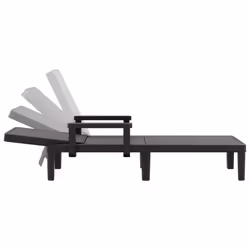 VidaXL 4008100 outdoor chair Lounge Padded seat Polypropylene (PP) Black - Additional view 7