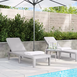 VidaXL 4008101 outdoor chair Lounge Padded seat Polypropylene (PP) Grey
