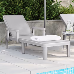 VidaXL 4008103 outdoor chair Lounge Padded seat Polypropylene (PP) Grey