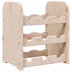 vidaXL Wine Rack with Top Board Wine Shelf Wine Bottle Holder Solid Wood Pine - 9 piece
