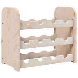 vidaXL Wine Rack with Top Board Wine Shelf Wine Bottle Holder Solid Wood Pine - 12 piece