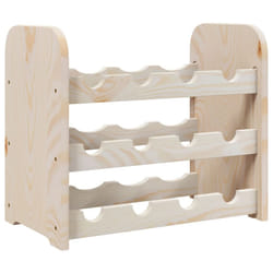 vidaXL Wine Rack with Top Board Wine Shelf Wine Bottle Holder Solid Wood Pine - 12 piece