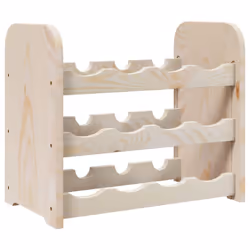 vidaXL Wine Rack with Top Board Wine Shelf Wine Bottle Holder Solid Wood Pine - 12 piece - Additional view 6