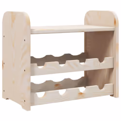 vidaXL Wine Rack with Top Board Wine Shelf Wine Bottle Holder Solid Wood Pine - 8 piece