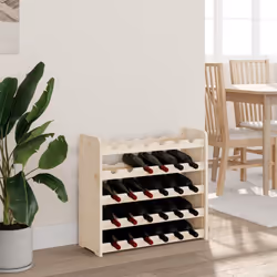vidaXL Wine Rack with Top Board Wine Shelf Wine Bottle Holder Solid Wood Pine - 30 piece