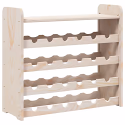 vidaXL Wine Rack with Top Board Wine Shelf Wine Bottle Holder Solid Wood Pine - 24 piece