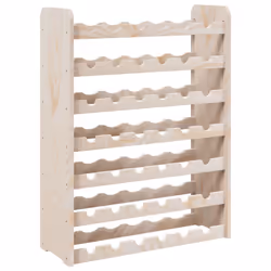 vidaXL Wine Rack with Top Board Wine Shelf Wine Bottle Holder Solid Wood Pine - 42 piece