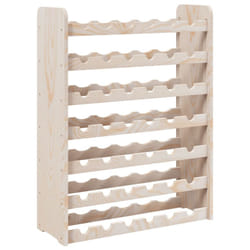 vidaXL Wine Rack with Top Board Wine Shelf Wine Bottle Holder Solid Wood Pine - 42 piece